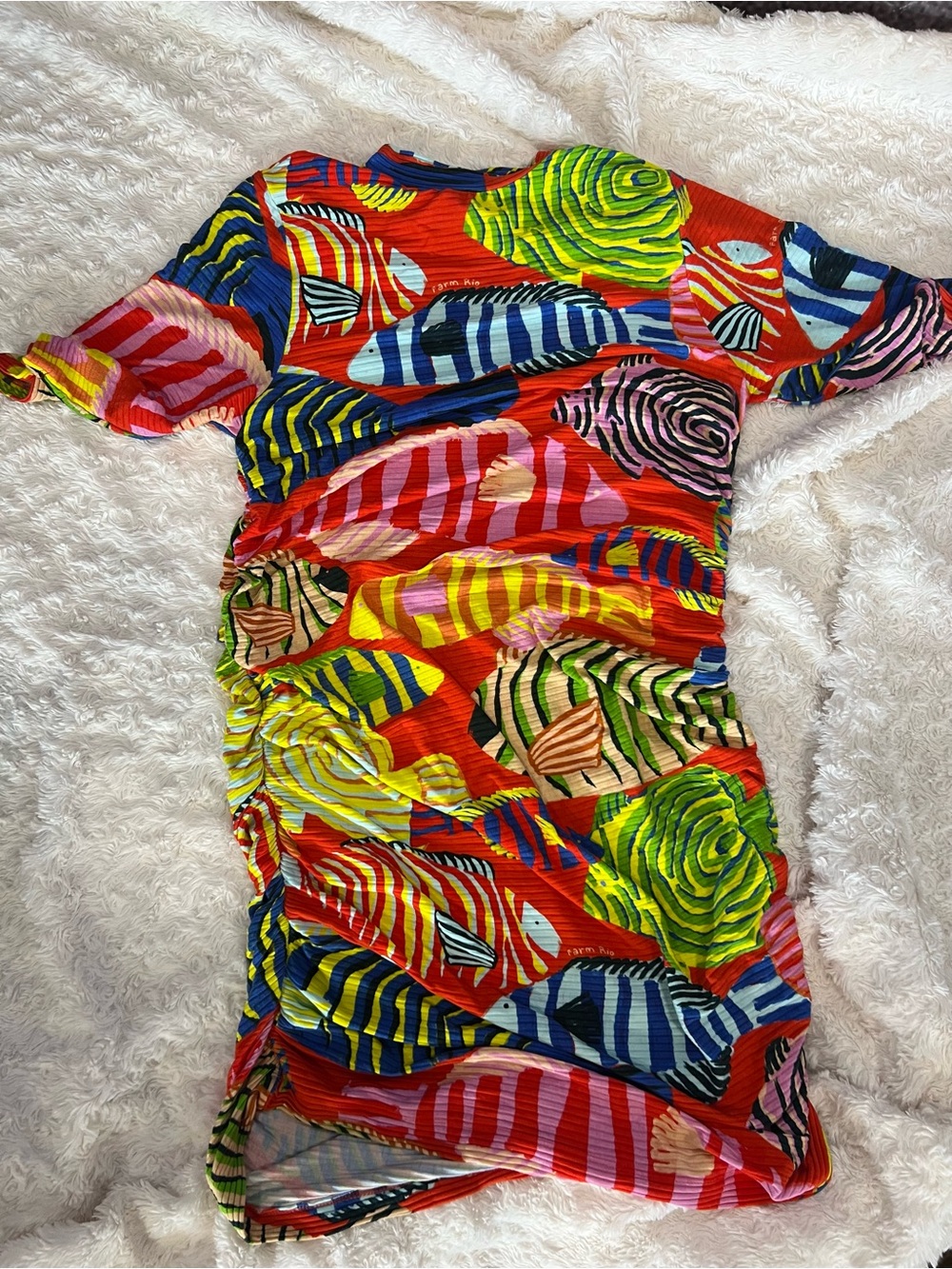 FARM Rio Multicolor Striped & Fish-Print Dress - Picture 3 of 4